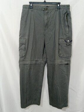Harley-Davidson Baggy Cargo Convertible Pants Men's Size 36x30 Vintage Y2K